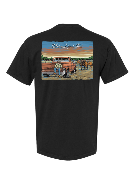 “Where I Find God” tshirt