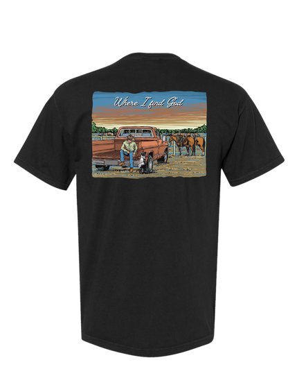 “Where I Find God” tshirt
